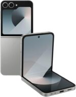 Samsung Galaxy Z Flip6, AI Smartphone, Android Smartphone, 256GB Storage, 50MP Rear Camera, AI Flex Zoom, Live Translate - Silver Shadow