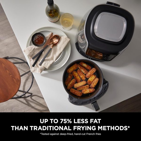 Summer Final Clearance Just AED 99د.إ:Ninja Air Fryer Max Xl, Max Crisp, Air Roast, Bake, Reheat, Dehydrate, 5.2 Liters, 1750 Watts, Grey and Black, AF160ME, 2 Years Warranty